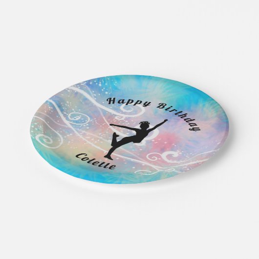 Dance Happy Birthday Custom Swirl Paper Bord (Gekanteld)