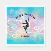 Dance Happy Birthday Custom Swirl Servet (Voorkant)