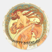 Dance, Happy Birthday Ronde Sticker (Voorkant)