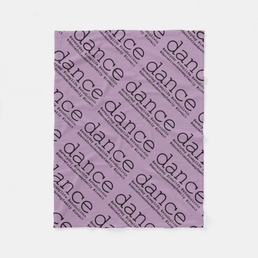 Dance Hashtags Fleece Deken (Voorkant)