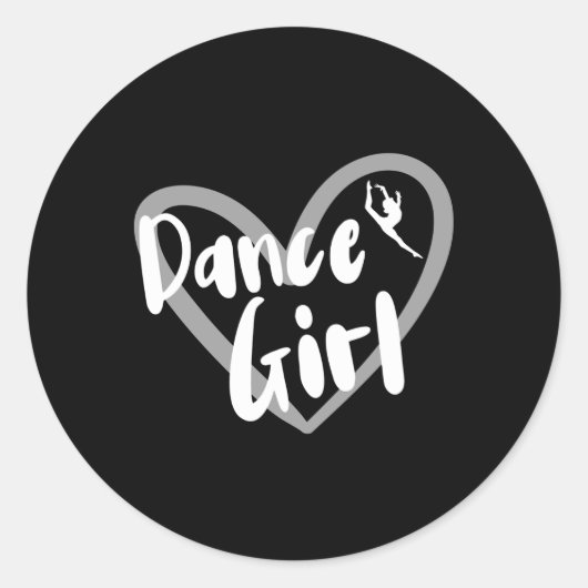 Dance He Ronde Sticker (Voorkant)