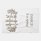 DANCE. Het is een lente dansende keukenhanddoek. Theedoek (Horizontaal)