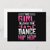 Dance Hip Hop Girl Briefkaart (Voorkant / Achterkant)