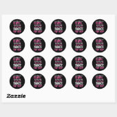 Dance Hip Hop Girl Ronde Sticker (Vel)