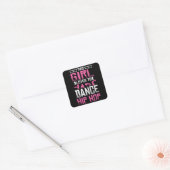 Dance Hip Hop Girl Vierkante Sticker (Envelop)