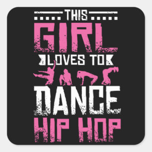 Dance Hip Hop Girl Vierkante Sticker