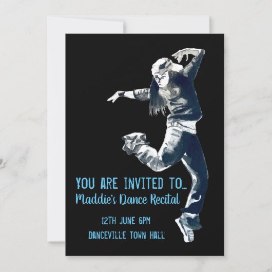 Dance hip hop modern dans kaart (Voorkant)