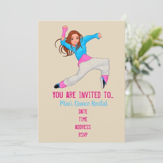 Dance hip hop modern dans overweging kaart (Staand voorkant)