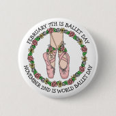 Dance Holiday | Balletdag Ronde Button 5,7 Cm (Voorkant)