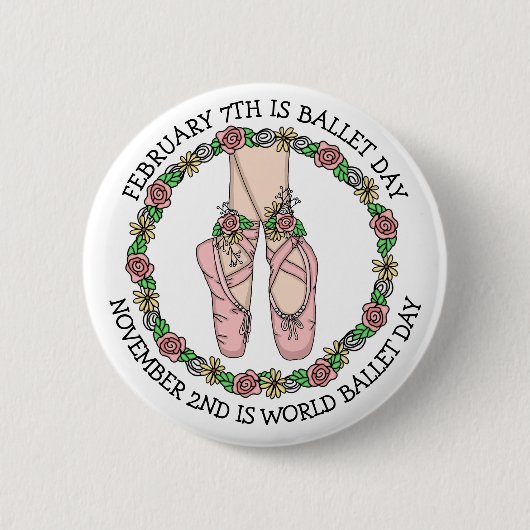 Dance Holiday | Balletdag Ronde Button 5,7 Cm (Voorkant)