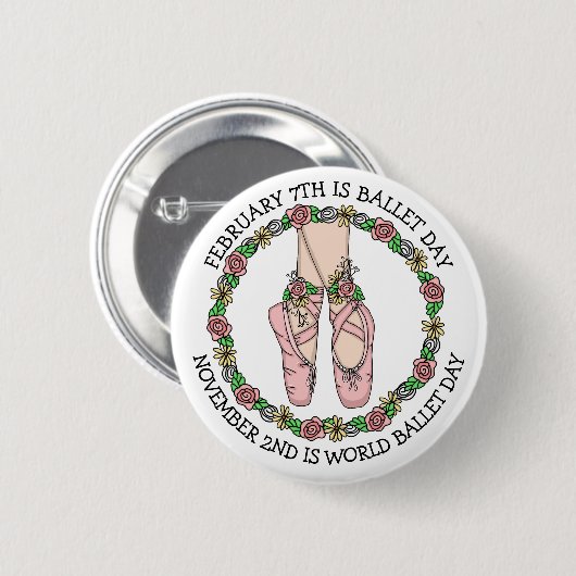 Dance Holiday | Balletdag Ronde Button 5,7 Cm (Voorkant /achterkant)
