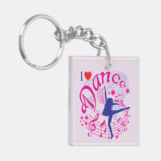Dance - Ik hou van dans Sleutelhanger (Voorkant Links)