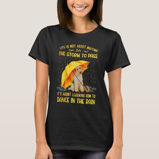 Dance in de regenwand Fox Terrier T-shirt (Voorkant)