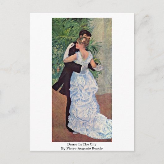 Dance in de stad door Pierre-Auguste Renoir Briefkaart (Voorkant)