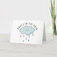 Dance in het Wenskaart van de regen