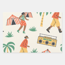 Dance in summer inpakpapier vel