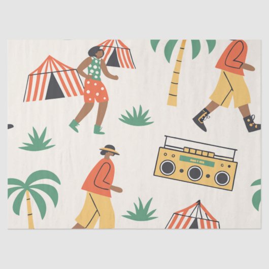 Dance in summer tissuepapier (Voorkant)