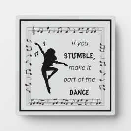 Dance inspirerend quote musical notes zwart fotoplaat
