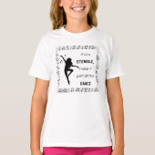 Dance inspirerend quote musical notes zwart t-shirt (Voorkant)