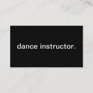 Dance instructeur visitekaartje
