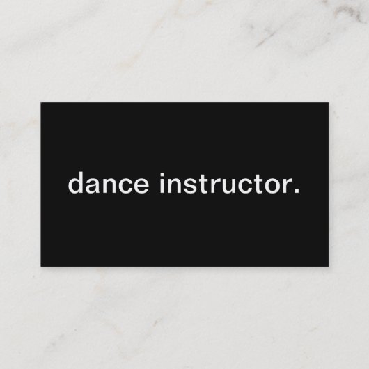 Dance instructeur visitekaartje (Voorkant)