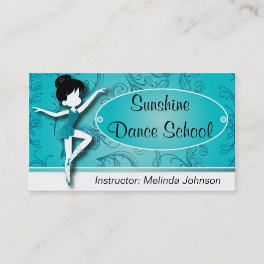 Dance Instructor | Ballet Dancer | Ballerina Visitekaartje (Voorkant)