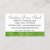 Dance Instructor | Ballet Dancer | Ballerina Visitekaartje (Achterkant)