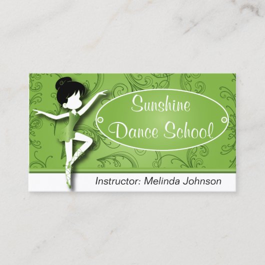 Dance Instructor | Ballet Dancer | Ballerina Visitekaartje (Voorkant)