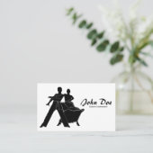 Dance Instructor Ballroom Salsa Visitekaartje (Staand voorkant)