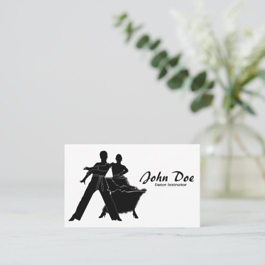 Dance Instructor Ballroom Salsa Visitekaartje (Staand voorkant)