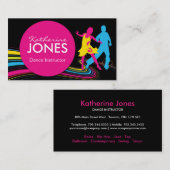 Dance Instructor Business Car Visitekaartje (Voorkant / Achterkant)