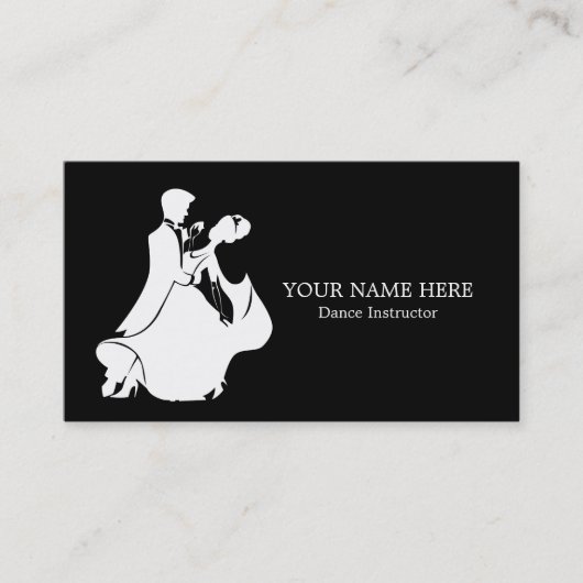 Dance Instructor Business Card Template Visitekaartje (Voorkant)