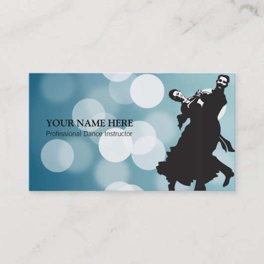Dance Instructor Business Card Template Visitekaartje (Voorkant)