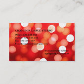 Dance Instructor Business Card Template Visitekaartje (Achterkant)
