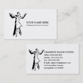 Dance Instructor Business Card Template Visitekaartje (Voorkant / Achterkant)