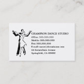 Dance Instructor Business Card Template Visitekaartje (Achterkant)