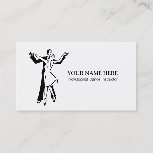Dance Instructor Business Card Template Visitekaartje (Voorkant)