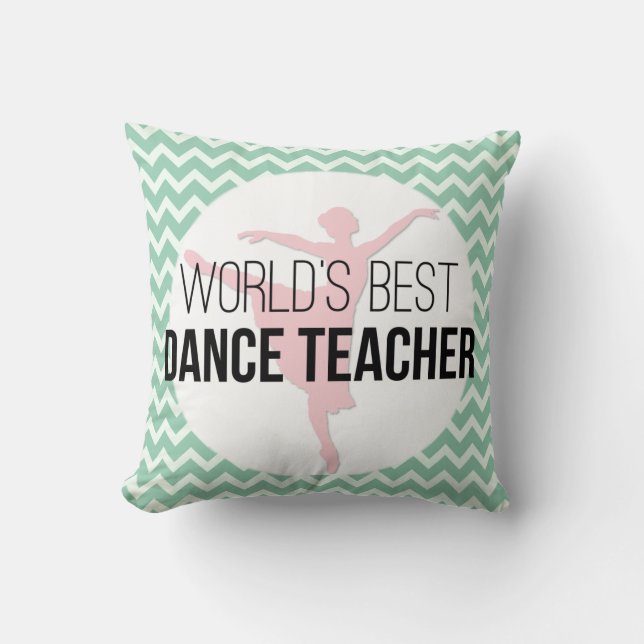 Dance Instructor Chevron Persoonlijk Dank u Kussen (Voorkant)