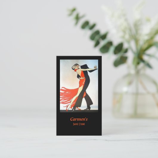 Dance Instructor Dance Studio Visitekaartje (Staand voorkant)