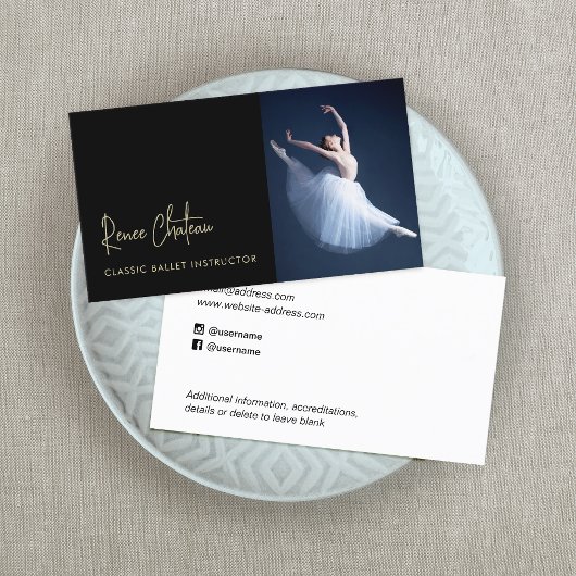 Dance Instructor Foto Visitekaartje