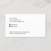 Dance Instructor Foto Visitekaartje (Achterkant)