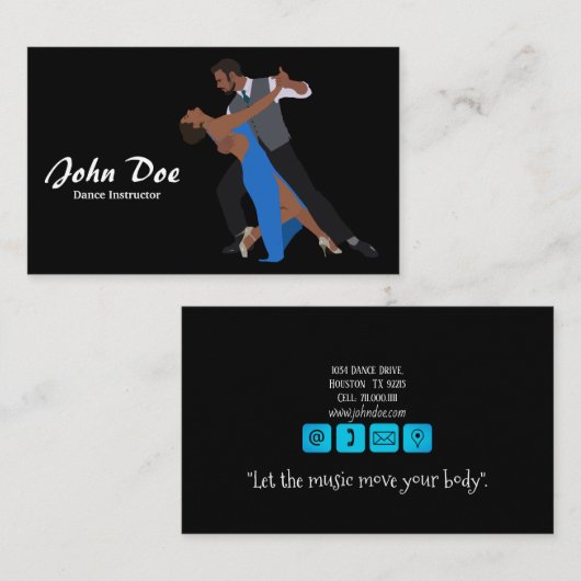 Dance Instructor Latijn B Visitekaartje (Voorkant / Achterkant)