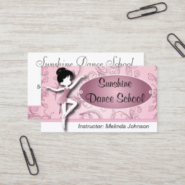 Dance Instructor | Roze ballet Dancer | Ballerina Visitekaartje