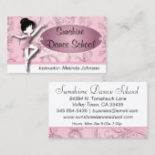 Dance Instructor | Roze ballet Dancer | Ballerina Visitekaartje (Voorkant / Achterkant)