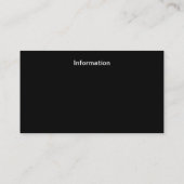 Dance Instructor, school, uitvoerder Visitekaartje (Achterkant)