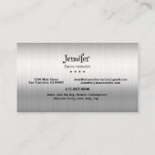 Dance Instructor Studio Dancer Silhouette Visitekaartje (Achterkant)