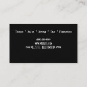 Dance Instructor Studio Lessons Ballet Visitekaartje (Achterkant)