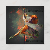 Dance, Instructor, Studio Vierkante Visitekaartje (Voorkant)