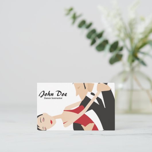 Dance Instructor Tango Visitekaartje (Staand voorkant)