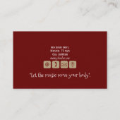 Dance Instructor Visitekaartje (Achterkant)